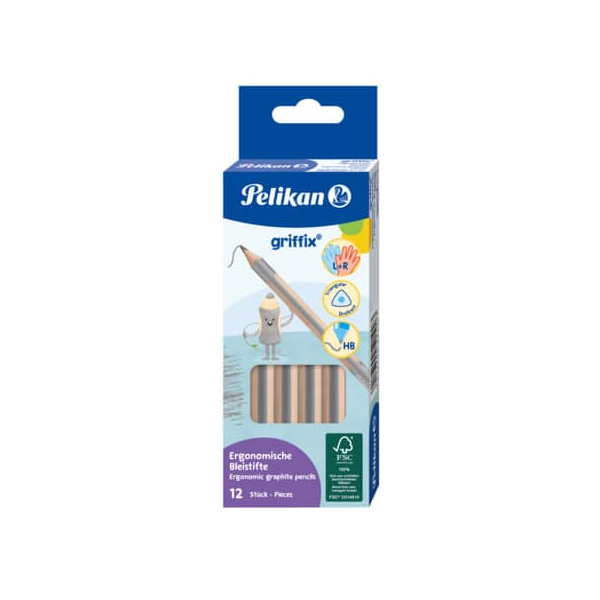 4012700822949 - Bleistift-Set griffix 822947 12x silber naturbraun kA HB 4012700822949 Pelikan 4012700822949 - Bleistift-Set griffix 822947 12x silber naturbraun kA HB 4012700822949 Pelikan