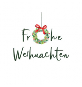 Weihn.Zelltuchserviette 25x25cm