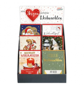 Weihnachtskarte  sortiert 6 Dekore a12