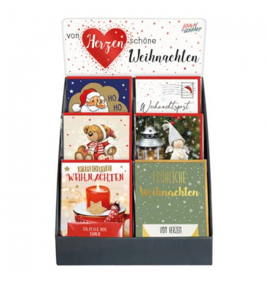 Weihnachtskarte  sortiert 6 Dekore a12