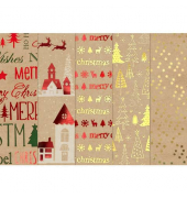 Geschenkpapier 1460-23099, sortiert, 70cm x 1,5m, bunt
