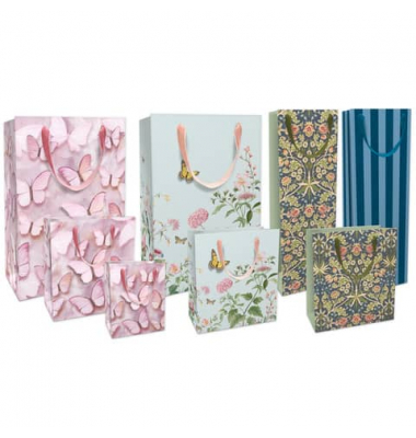 Geschenktasche 1500-25359/PBS Wonderful World, allgemein, Schleifenband, 4 Motive sortiert
