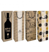 Geschenktasche 4014-25360/PBS, Geburtstag/allgemein, Tragegriff Kordel, 4 Motive sortiert, 120mm x 360mm