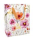 Geschenktasche 1541-25005, allgemein, mit Trageband, Blumen, 12cm x 15cm