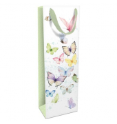 Geschenktasche 1584-25004, allgemein, Schleifenband, Schmetterlinge, 120mm x 360mm
