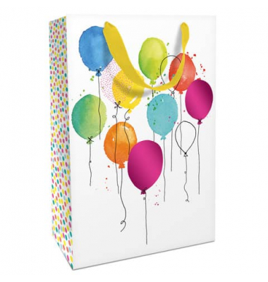 Geschenktasche 1583-20142, Feier, Schleifenband, Luftballons, 260mm x 360mm