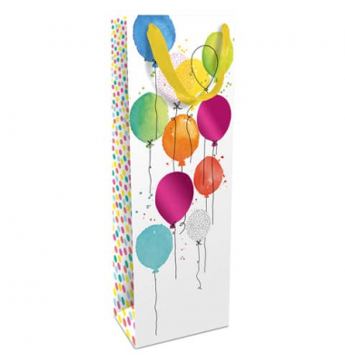 Geschenktasche 1584-20142, Feier, Schleifenband, Luftballons, 120mm x 360mm
