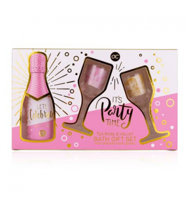 Badeset Let's Celebrate rosa