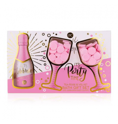 Badeset Let's Celebrate rosa