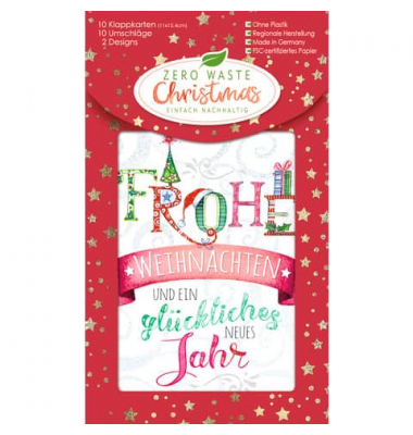 D.T.Weihnachtskarten 10ST sortiert