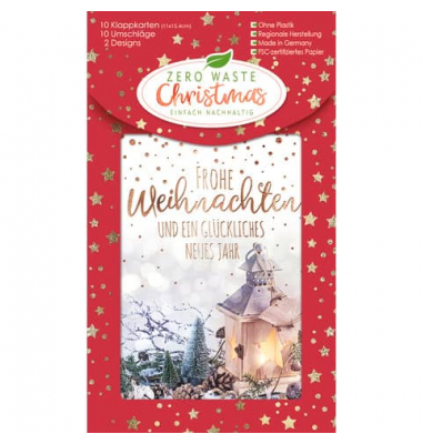 D.T.Weihnachtskarten 10ST sortiert