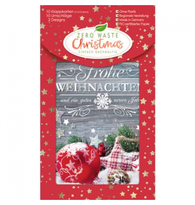 D.T.Weihnachtskarten 10ST sortiert