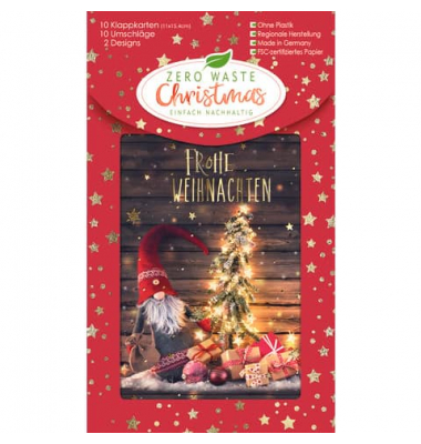 Weihnachtskarten 10ST sortiert
