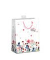 Geschenktasche 7549-0034-L, allgemein, Dispersionslack & Folienkaschierung, Kordel mit Anhänger, zarte Blümchen, 320mm x 320mm