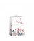 Geschenktasche 7549-0034-M, allgemein, Dispersionslack & Folienkaschierung, Kordel mit Anhänger, zarte Blümchen, 180mm x 230mm
