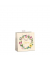 Geschenktasche 7513-2401-S, Ostern, mit Goldfolie veredelt,Baumwollkordel & Eurolochvorrichtung, Blumenkranz, 150mm x 150mm