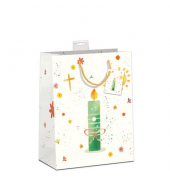 Geschenktasche 7549-2403-L, Kommunion, Kordel mit Anhänger, Dispersionslack, Folienkaschierung & Goldfolie, Kommunion, 320mm x 3