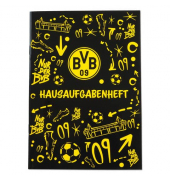 Hausaufgabenheft 21450700 BVB / Hausaufgaben Lineatur / Wochentage, A5, 80g, schwarz/gelb, 48 Blatt / 96 Seiten