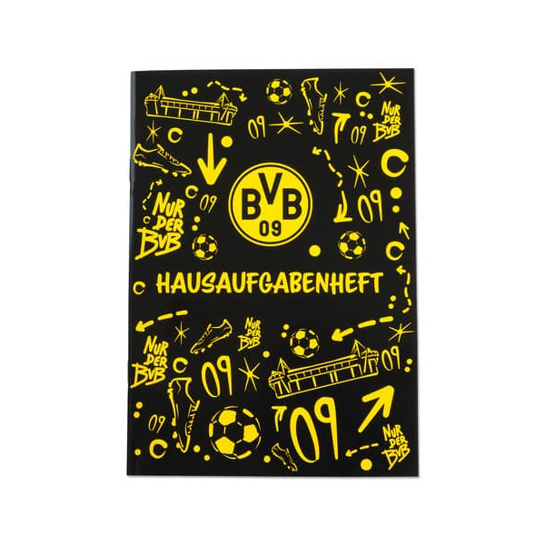 BVB Hausaufgabenheft 21450700 BVB / Hausaufgaben Lineatur / Wochentage, A5, 80g, schwarz/gelb, 48 Blatt / 96 Seiten 4026649263442 BV