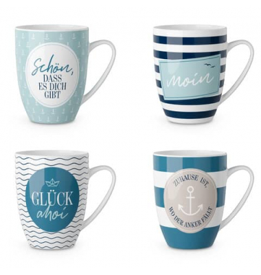 Kaffeebecher Glück Ahoi sortiert