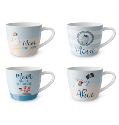Kaffeebecher Maxi Meerfreunde sortiert