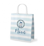 Geschenktasche 991852 Meerfreunde , allgemein, gedrehte Papierkordel, Robbe, 20cm x 24cm