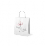Geschenktasche 991593 F&uuml;r Dich, allgemein, mit Tragekordel, &bdquo;Lovely greetings Bl&uuml;te&ldquo;, 20cm x 24cm
