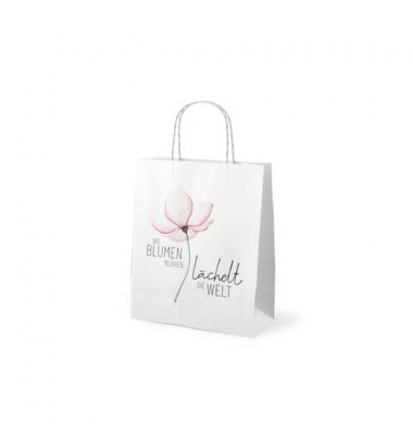 Geschenktasche 991593, allgemein, gedrehte Papierkordel, Lovely greetings Blüte, 200mm x 240mm