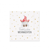 Weihn.Zelltuchserviette 33x33cm Wichtel