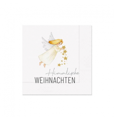 Weihn.Zelltuchserviette 33x33cm Engel