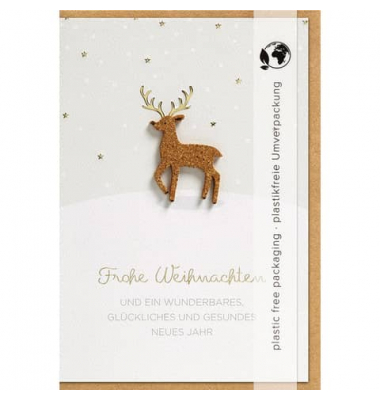 D.T.Weihnachtskarte Moments Coll. Kork