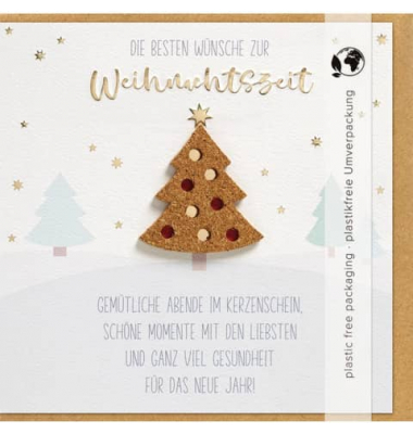 D.T.Weihnachtskarte Moments Coll. Kork