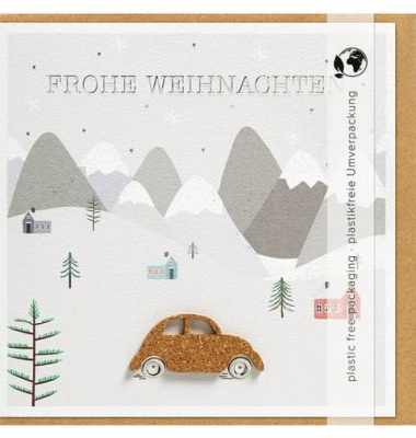 Weihnachtskarte Moments Collection Kork