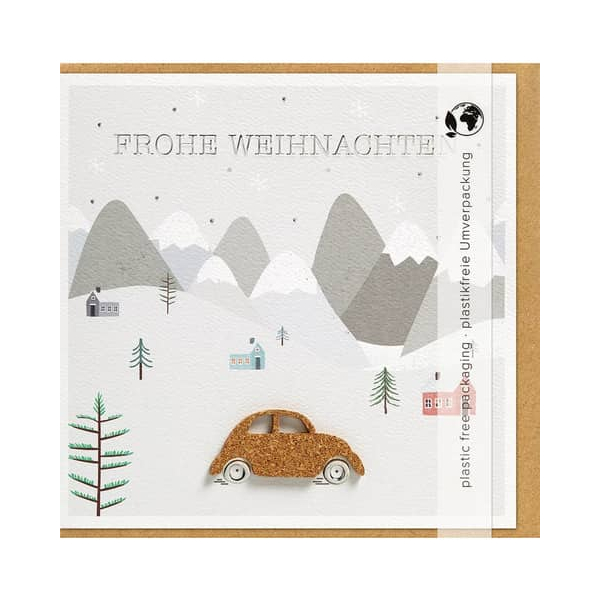 3 Stück Perleberg Weihnachtskarte Moments Collection Kork 4027421713971 Perleberg