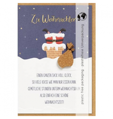 Weihnachtskarte Moments Collection Kork
