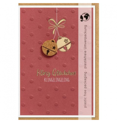 Weihnachtskarte Moments Collection Kork