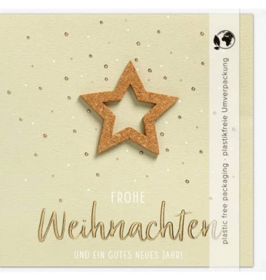 D.T.Weihnachtskarte Moments Coll. Kork