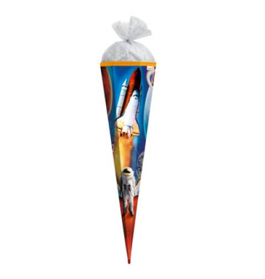 Schultüte 85cm Weltraum Silbertüll