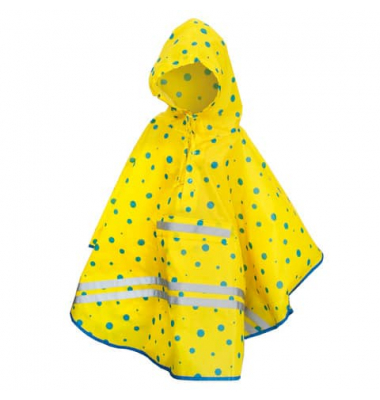 Regenponcho, gelb/blau, Größe Einheitsgröße