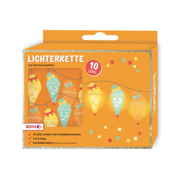 4028279847016 - Lichterkette 679518 Schultütenmotiv 10 LED Länge 15m 4028279847016 Roth
