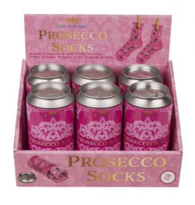 Socken in Dose Prosecco pink