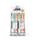 Kugelschreiber ABC Champions 962102, rot / gr&uuml;n / orange / lila / schwarz / blau, M, Einweg