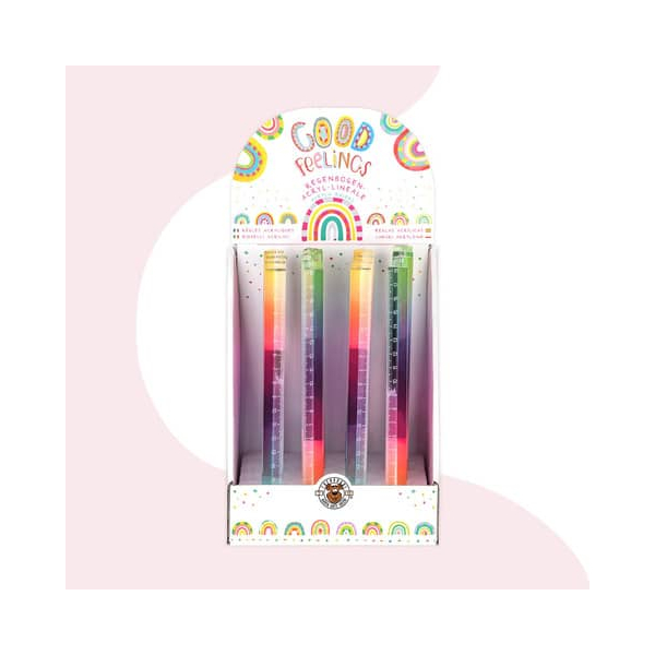 16 Stück Trendhaus Lineal Good Feelings Regenbogen 4032722962270 Trendhaus