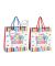 Geschenktasche 962805 ABC Champions, Schuleinführung, geflochtenen Nylonschnüren, Geschenkanhänger, für Schulkind, 220mm x 220mm