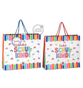 Geschenktasche 962812 ABC Champions, Schuleinführung, geflochtenen Nylonschnüren,Geschenkanhänger, für Schulkind, 355mm x 305mm