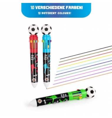 Kugelschreiber Mehrfarb Fußball sortiert