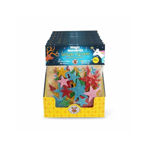 10 Stück Trendhaus Weihnachtsetikett Glitzersterne Magic Moment 4032722963390 Trendhaus 40 Stück