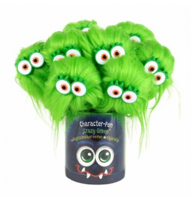 Kugelschreiber Flauschig crazy green