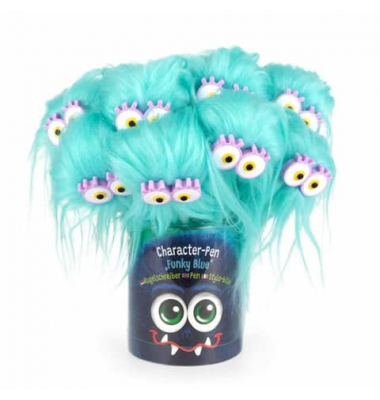 Kugelschreiber Flauschig funky blue