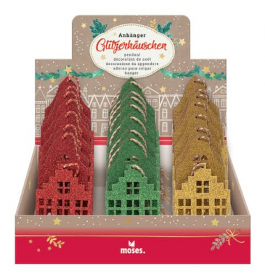 Anhänger Glitzerhäuschen Holz